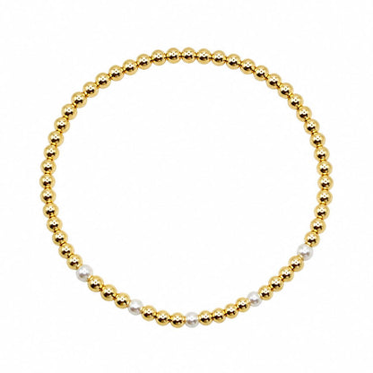 Gold Beads & Pearls Bracelet Bracelet athenadesigns BG4030 