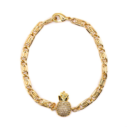 Pineapple Swirl Bracelet Bracelets athenadesigns BG4088P Gold 