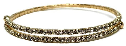 Gold Crystal Wrap Bracelet Bracelet athenadesigns BG5000 