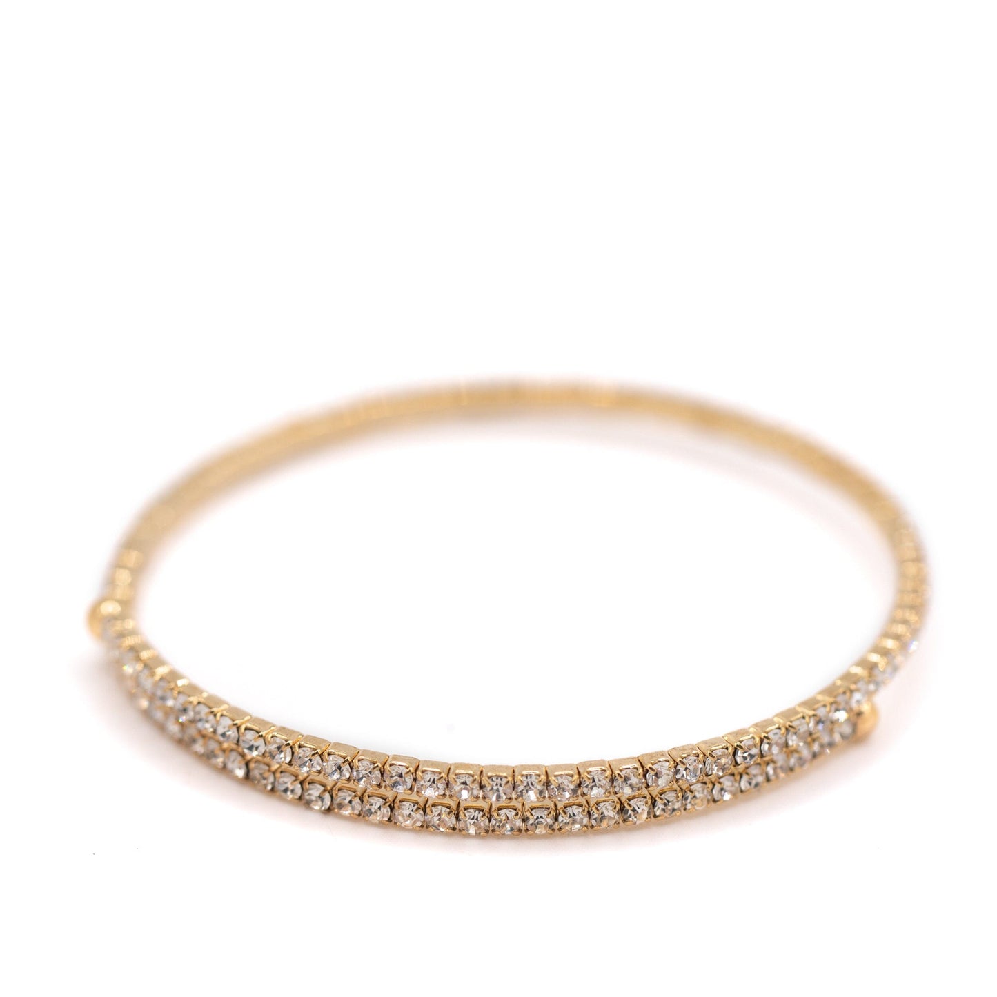 Crystal CZ Wrap Bracelet: Gold Bracelet athenadesigns BG5000 