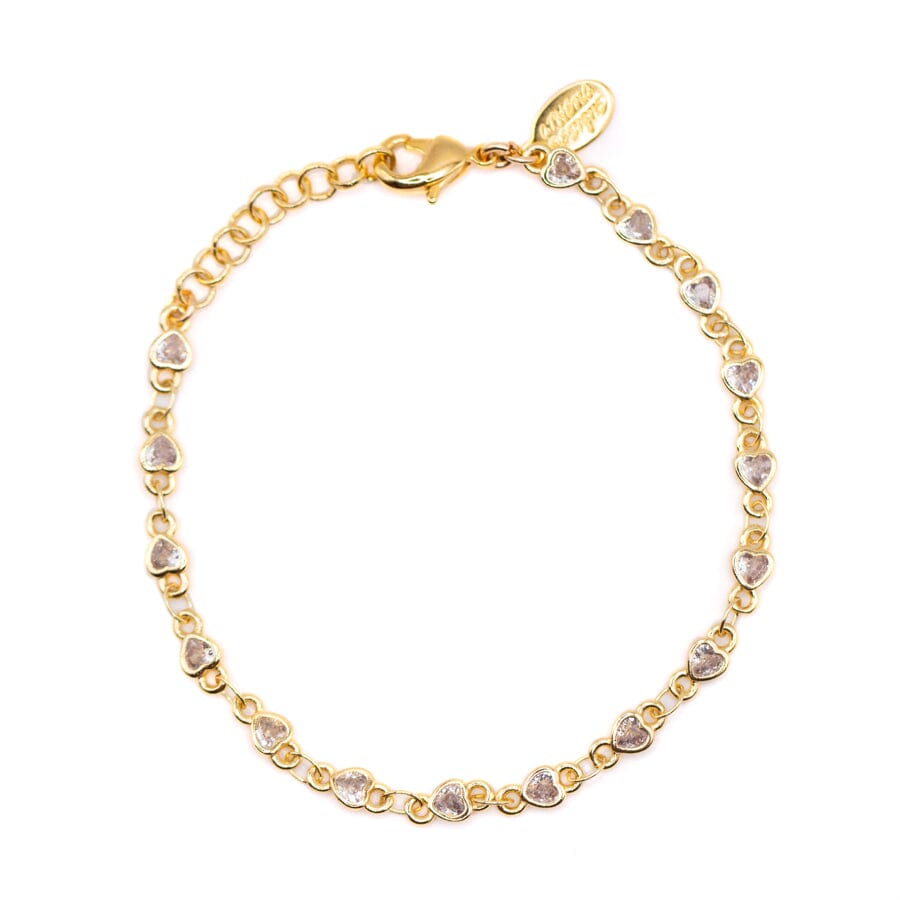 All Around Hearts Bracelet Bracelets athenadesigns BGAA43 Gold 