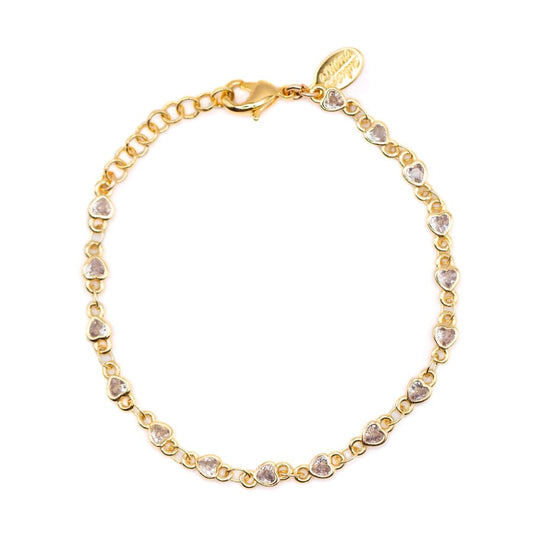 All Around Hearts Bracelet Bracelets athenadesigns BGAA43 Gold 