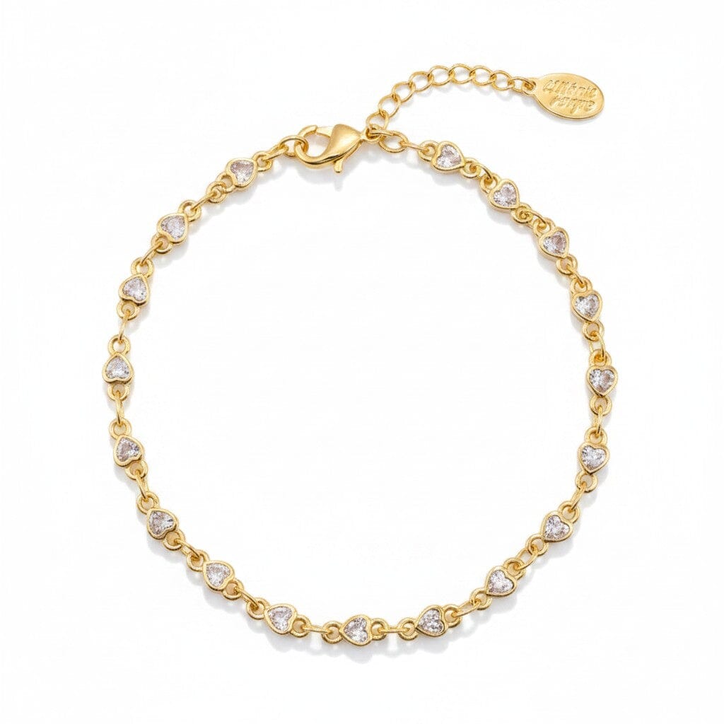 All Around Hearts Bracelet Bracelet athenadesigns BGAA43 Gold 