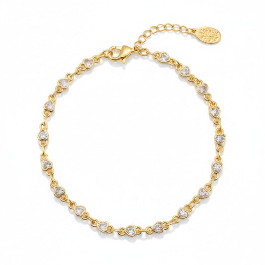 All Around Hearts Bracelet Bracelet athenadesigns BGAA43 Gold 