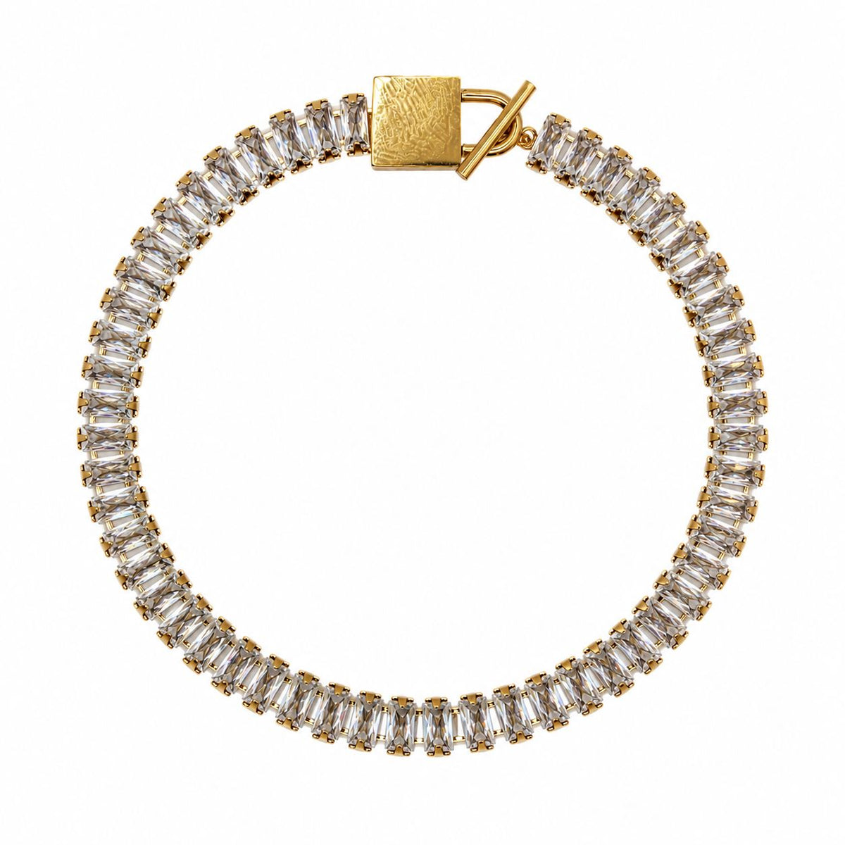 CZ Lock Bracelet Bracelet Hotlife BGL4636 Gold 