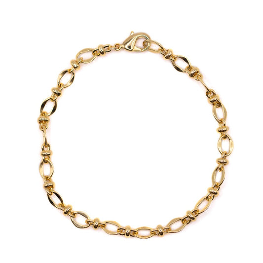 Textured Chain Bracelet Bracelets athenadesigns BGOL406 Gold 