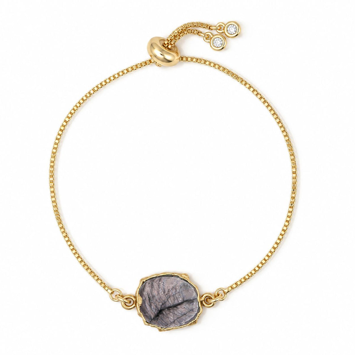 Electric Stone Pull Chain Bracelet Bracelet Athena Designs PBT748HS Hypersthene 