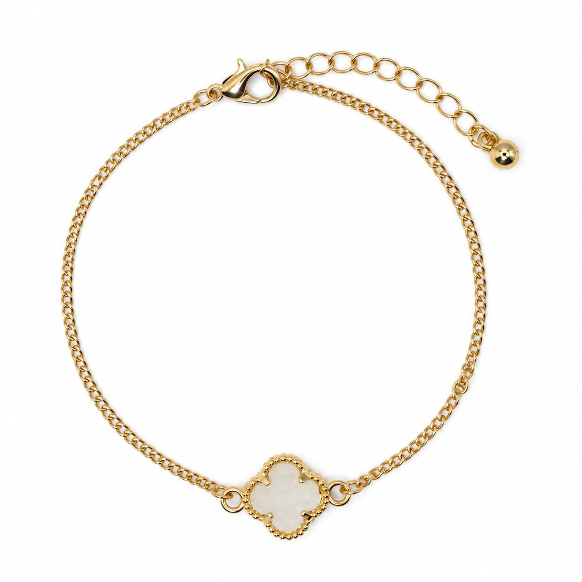 Open Clover Bracelet Bracelets RM BGP4846 Gold 