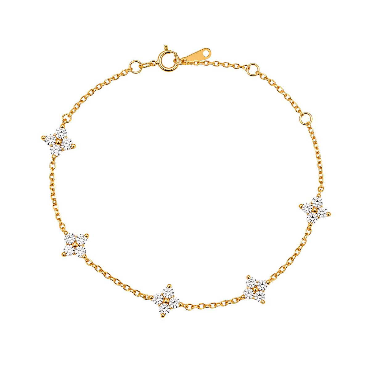 Petite CZ Clover Bracelet Bracelets Everful 