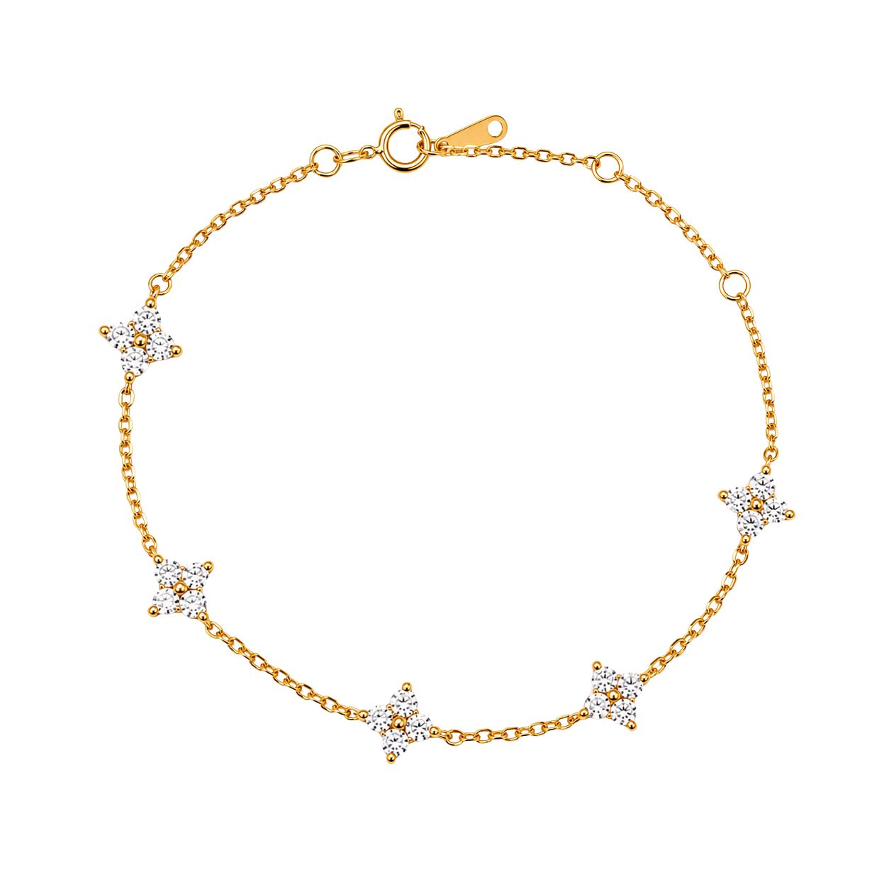 Petite CZ Clover Bracelet Bracelets Everful 
