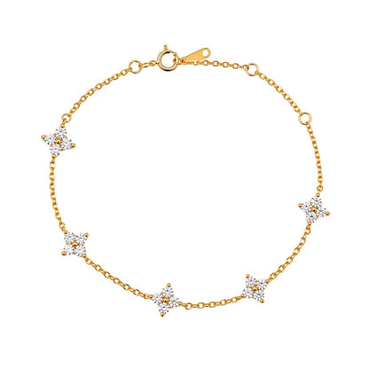 Petite CZ Clover Bracelet Bracelets Everful 