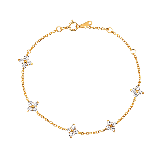 Petite CZ Clover Bracelet