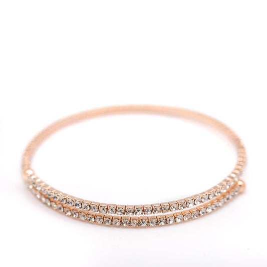 Crystal CZ Wrap Bracelet: Rose Gold Bracelet athenadesigns BRG5000 