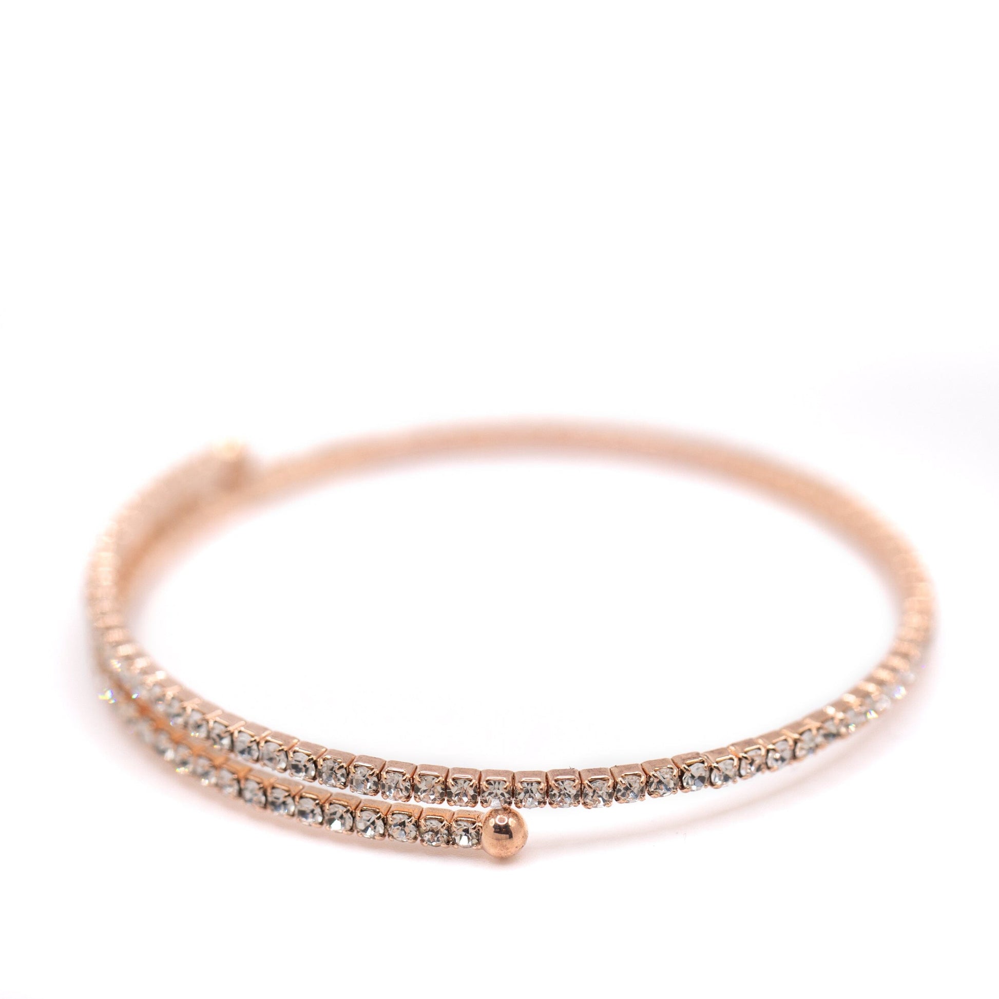 Crystal CZ Wrap Bracelet: Rose Gold Bracelet athenadesigns 