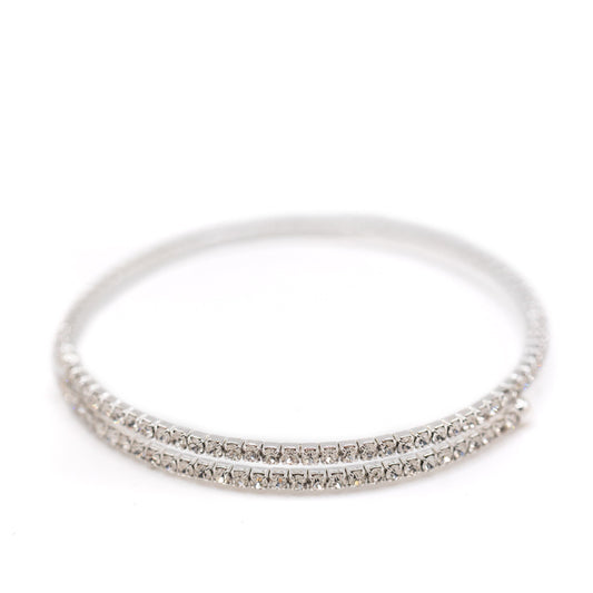 Silver Crystal Wrap Bracelet Bracelet athenadesigns BS5000 