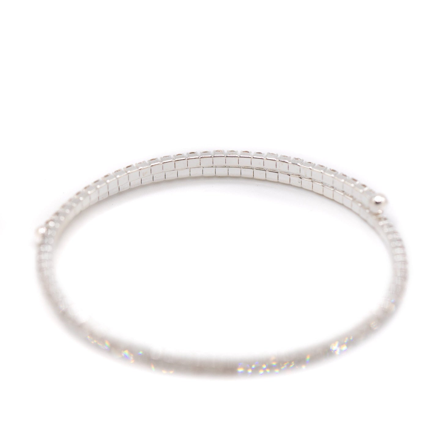 Silver Crystal Wrap Bracelet Bracelet athenadesigns 