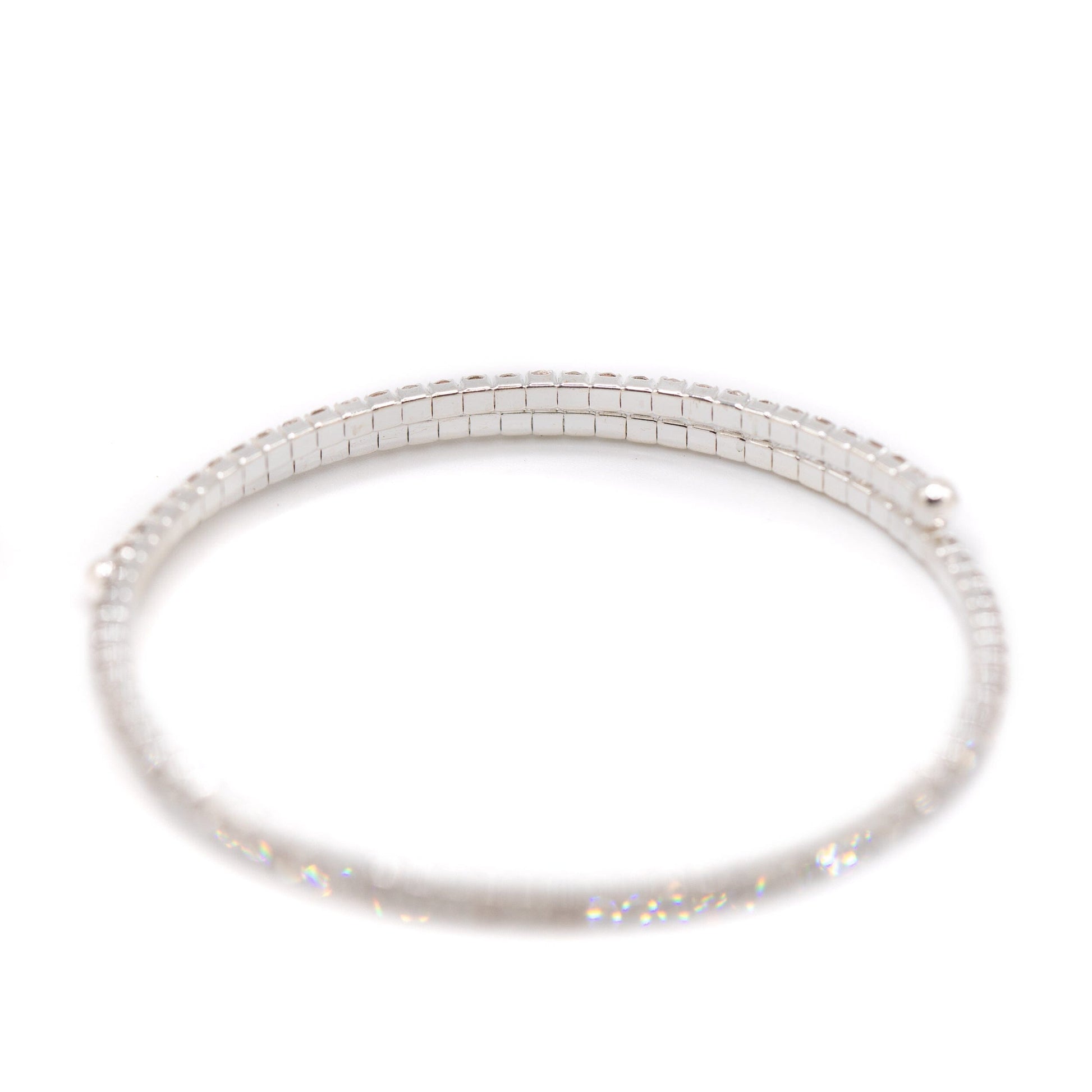 Silver Crystal Wrap Bracelet Bracelet athenadesigns 