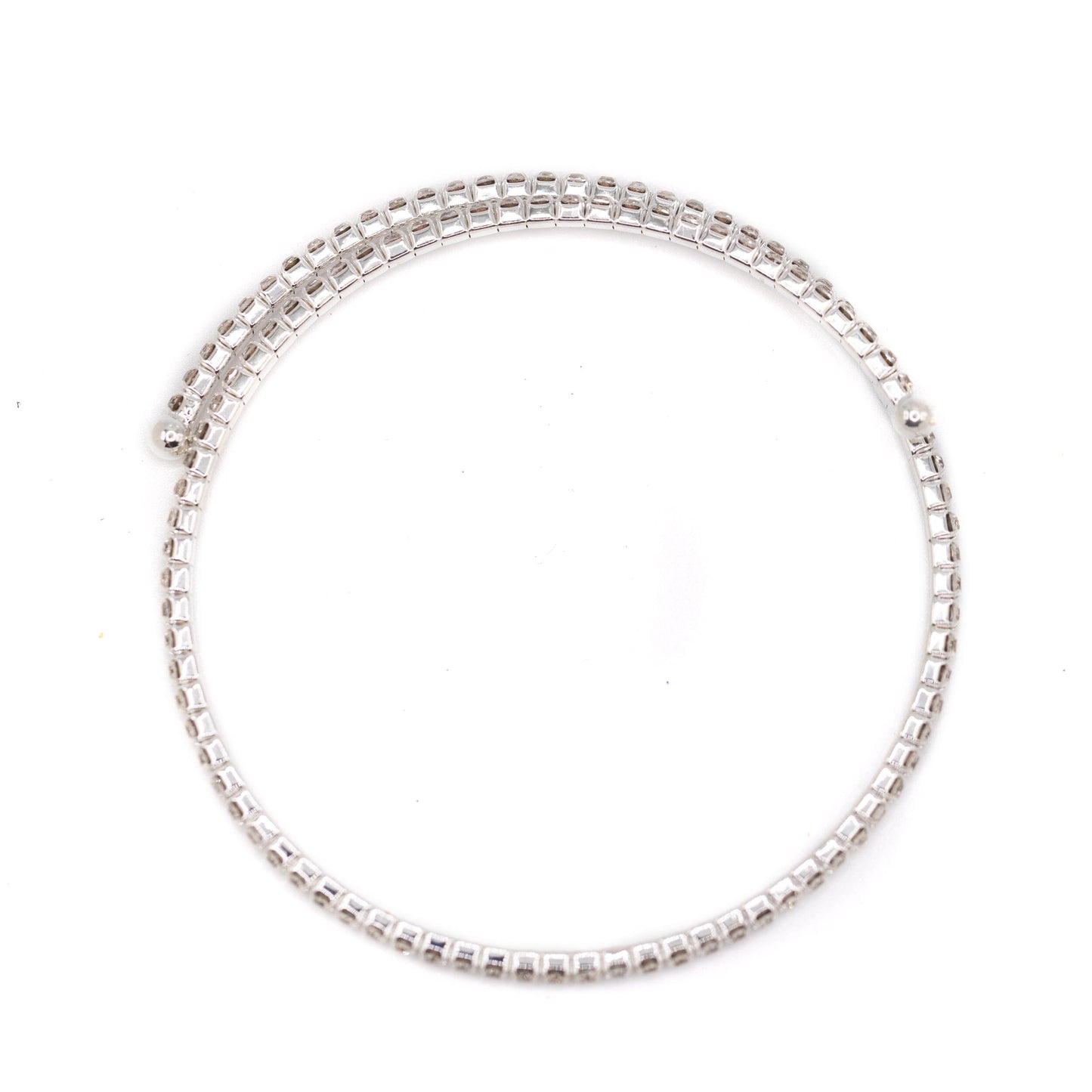 Silver Crystal Wrap Bracelet Bracelet athenadesigns 