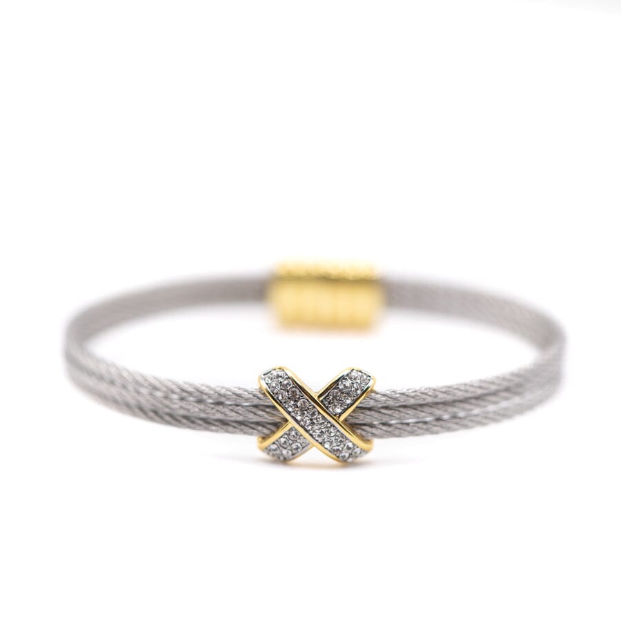 Cable Magnetic X Bracelet Bracelets athenadesigns BSGX4008 Mixt 