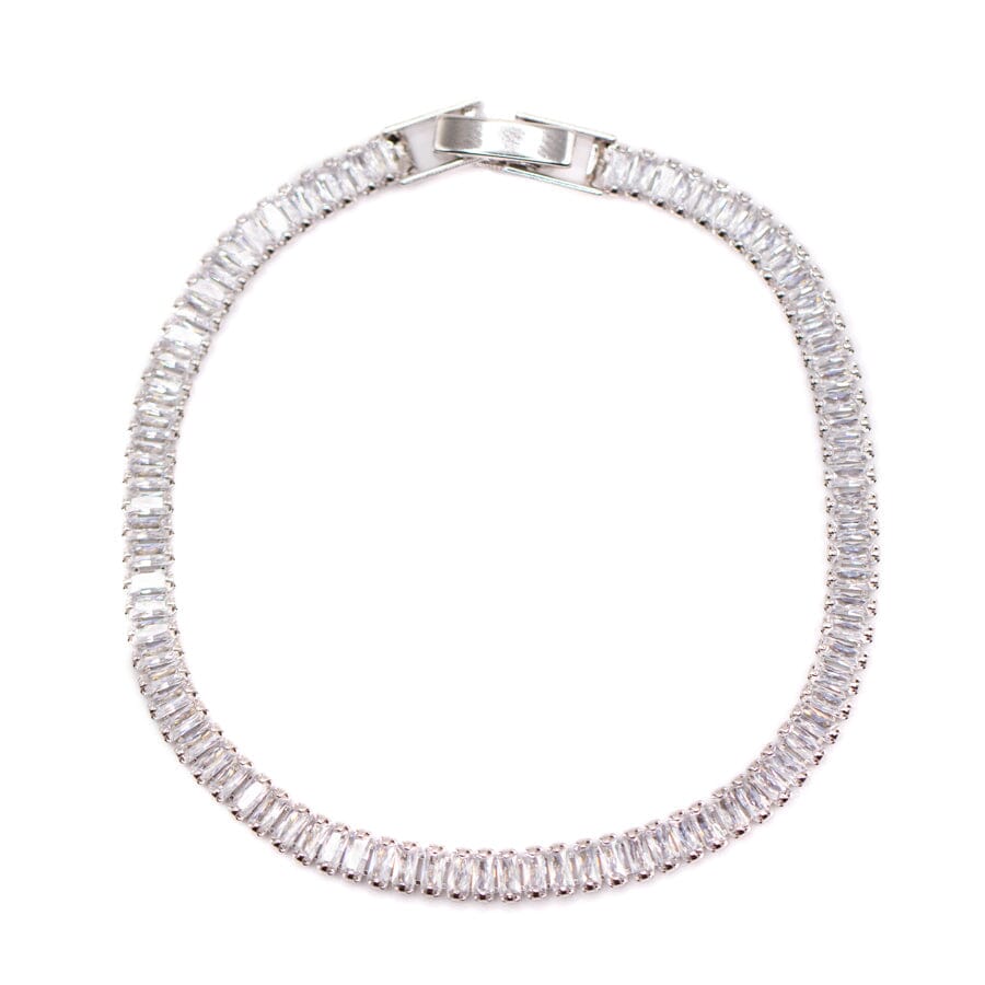 Cz Tennis Bracelet Bracelets athenadesigns BST4646 Silver 