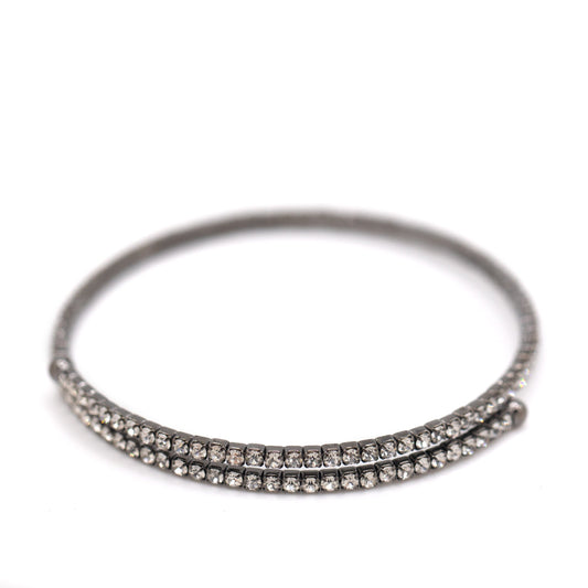 Black Crystal Wrap Bracelet Bracelet athenadesigns BX5000 