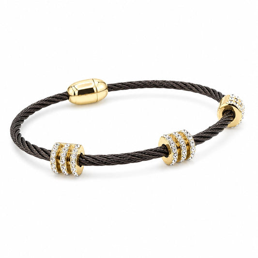 Two Tone Cable Magnetic Bracelet Bracelet athenadesigns BXG4005 