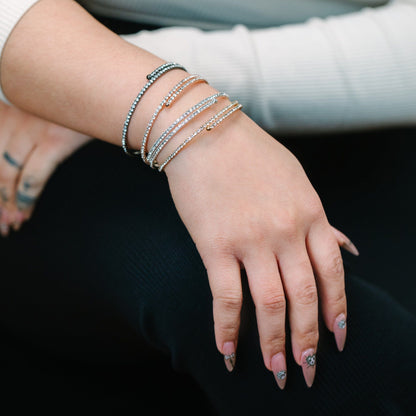 Silver Crystal Wrap Bracelet Bracelet athenadesigns 