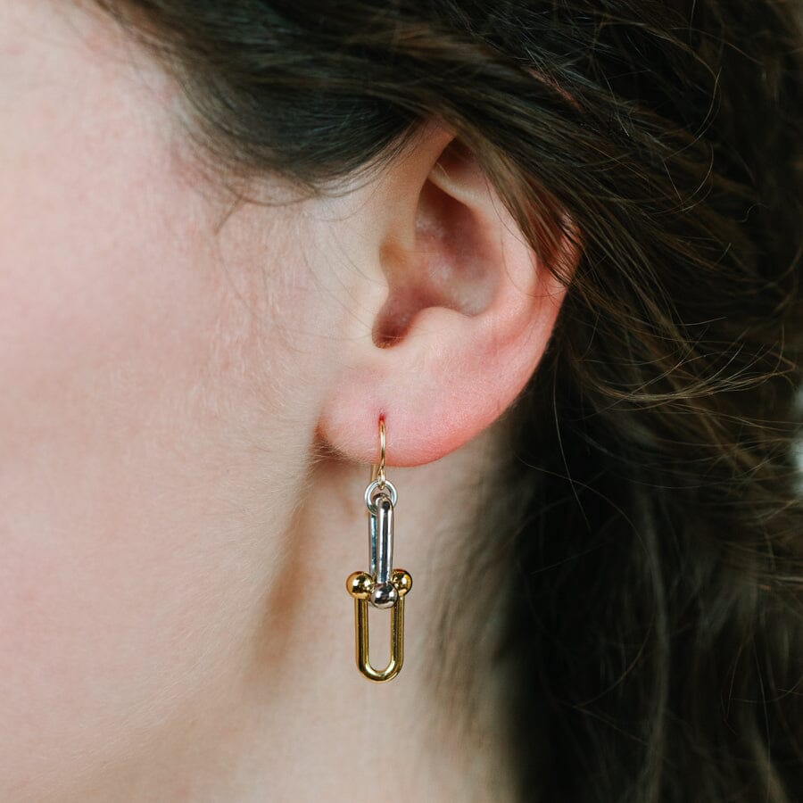 Thick U-Link Chain Earrings Earrings athenadesigns 