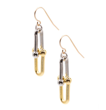 Thick U-Link Chain Earrings Earrings athenadesigns ECGS402M Two Tone 