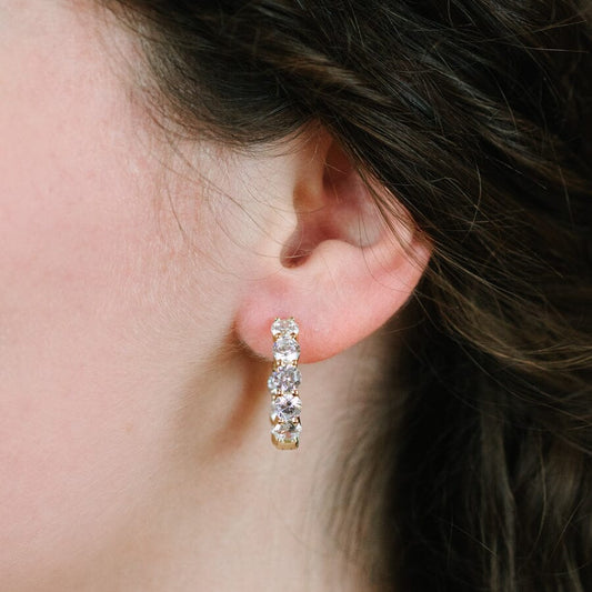 Fancy CZ Hoops Earrings athenadesigns 