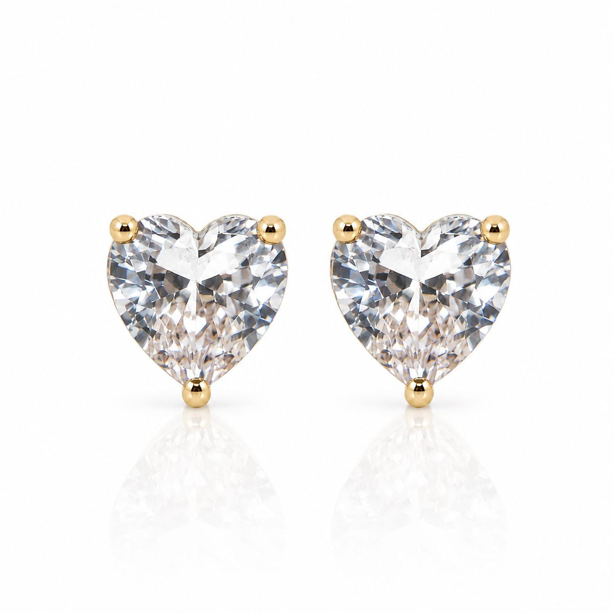 Sweetheart Studs Earrings Water & Tree EGFL328 Gold 