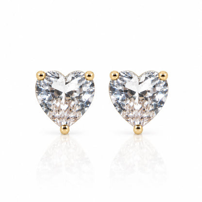 Sweetheart Studs Earrings Water & Tree EGFL328 Gold 