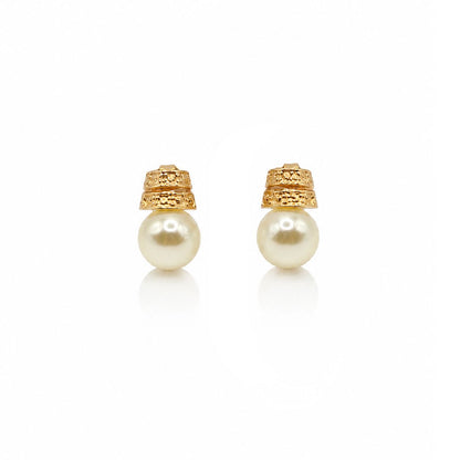 Perle et Or Earrings Earrings Water & Tree EGFL352P Pearl/Gold 