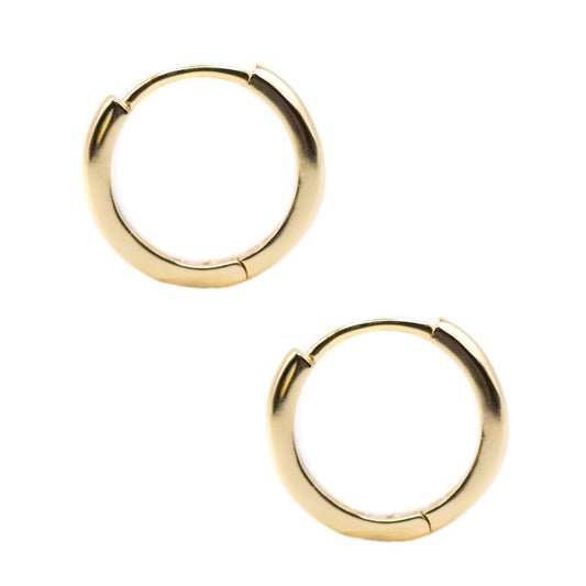 Hoop Earring 15mm: Gold Vermeil or Sterling(E_H400/15) Earrings athenadesigns Gold: EGH400/15 