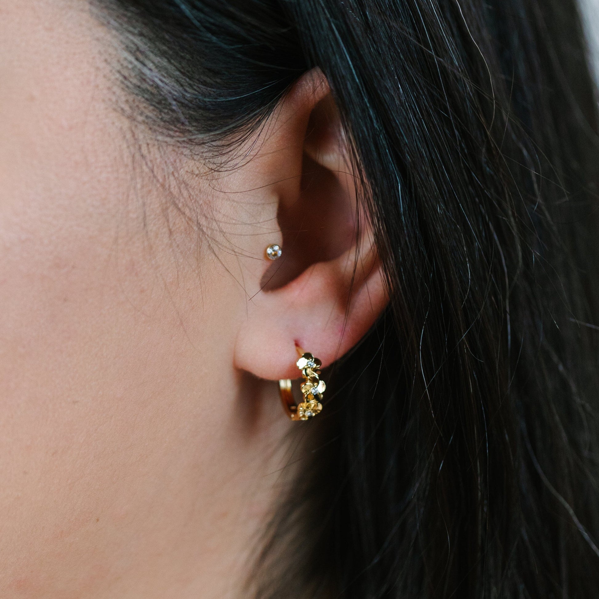Flower Huggies Earrings athenadesigns 