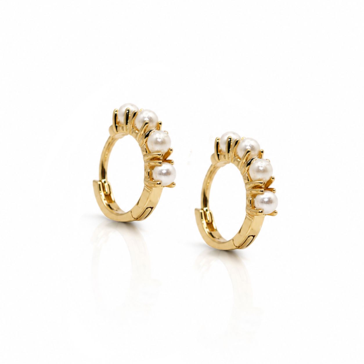 Small Fresh Water Pearls Hoops Earrings athenadesigns EGH4300 