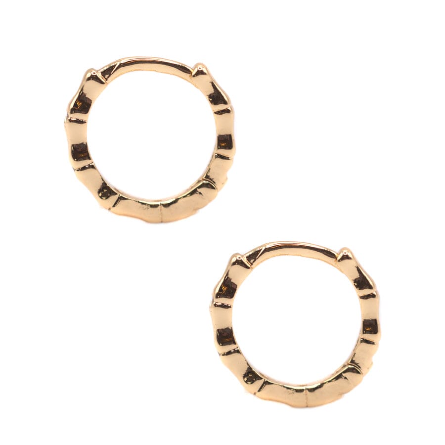 Tiny Hammered Huggies Earrings athenadesigns 