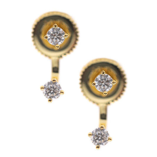 Cz Post Wrap Earrings athenadesigns EGP182 Gold 