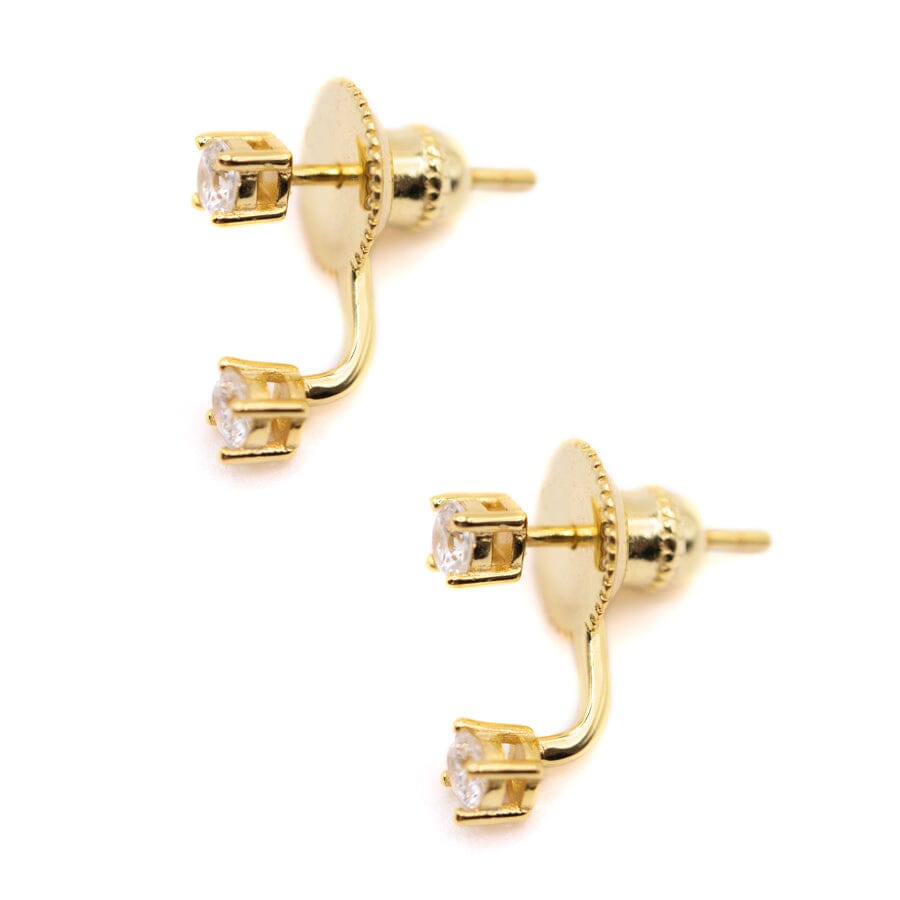 Cz Post Wrap Earrings athenadesigns EGP182 Gold 