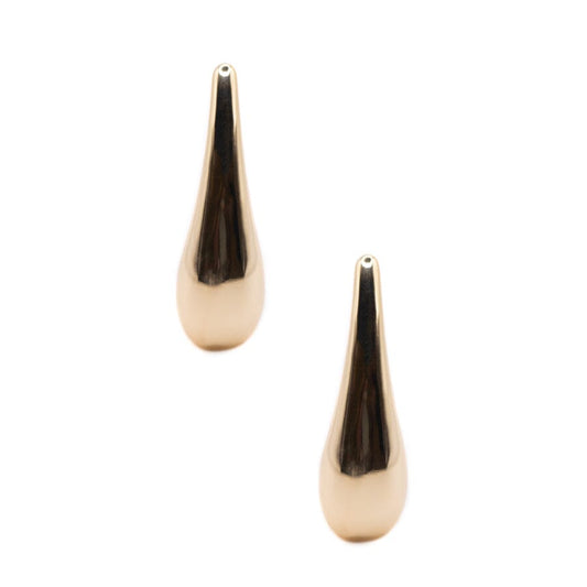 Long Plated Teardrop Post Earring: Gold Earrings athenadesigns EGP4008 
