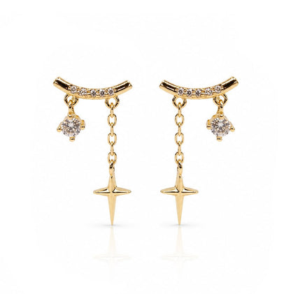 Star Drops Studs Earrings athenadesigns EGP445 