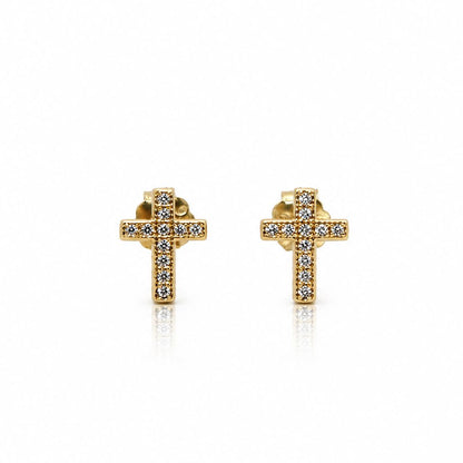 CZ Cross Studs Earrings athenadesigns EGP45CRS 