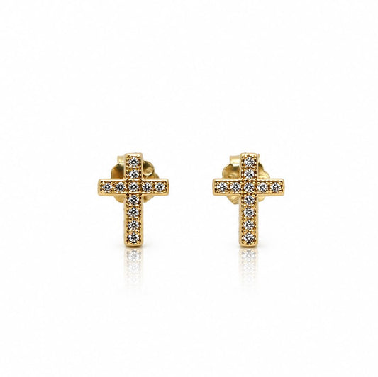 CZ Cross Studs Earrings athenadesigns EGP45CRS 