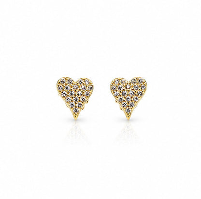 Heart Pave Studs Earrings athenadesigns EGP45HRT 