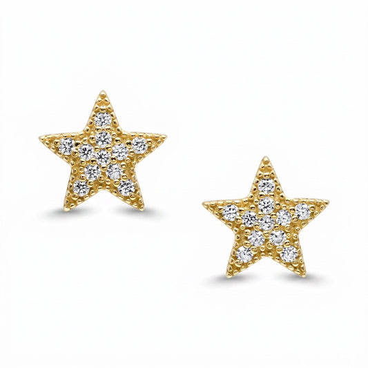 Pave Star Stud Earrings athenadesigns EGP45STR 
