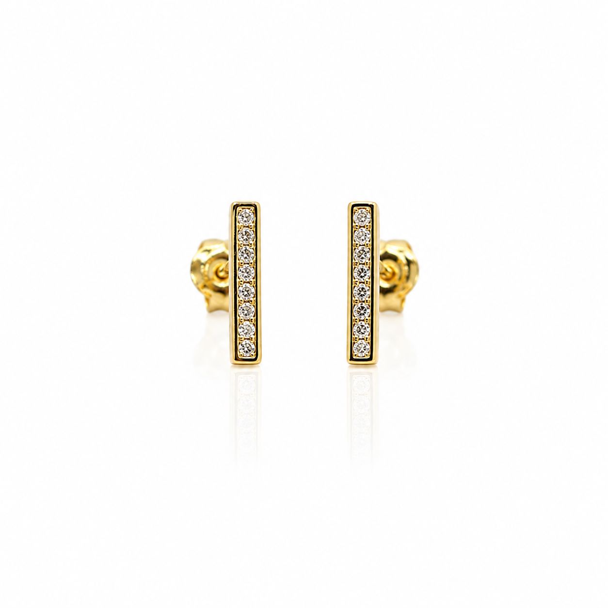 CZ Bar Stud Earrings Earrings athenadesigns EGP485 