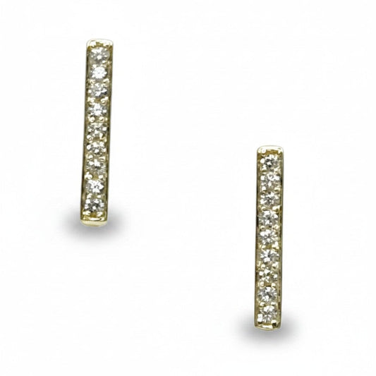CZ Bar Stud Earrings Earrings athenadesigns EGP485 