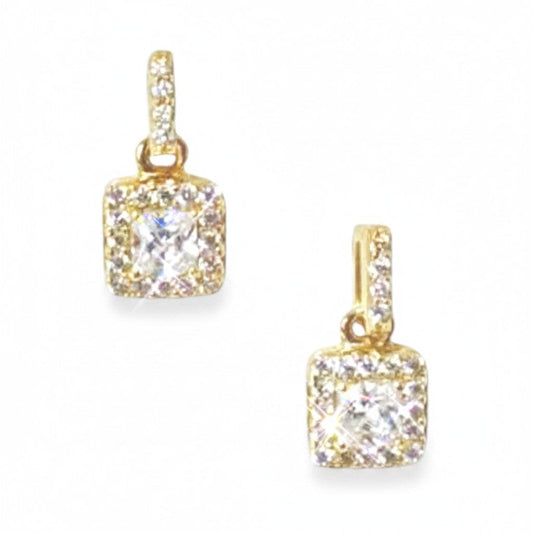 Square CZ Post Earrings Earrings athenadesigns EGP5584 