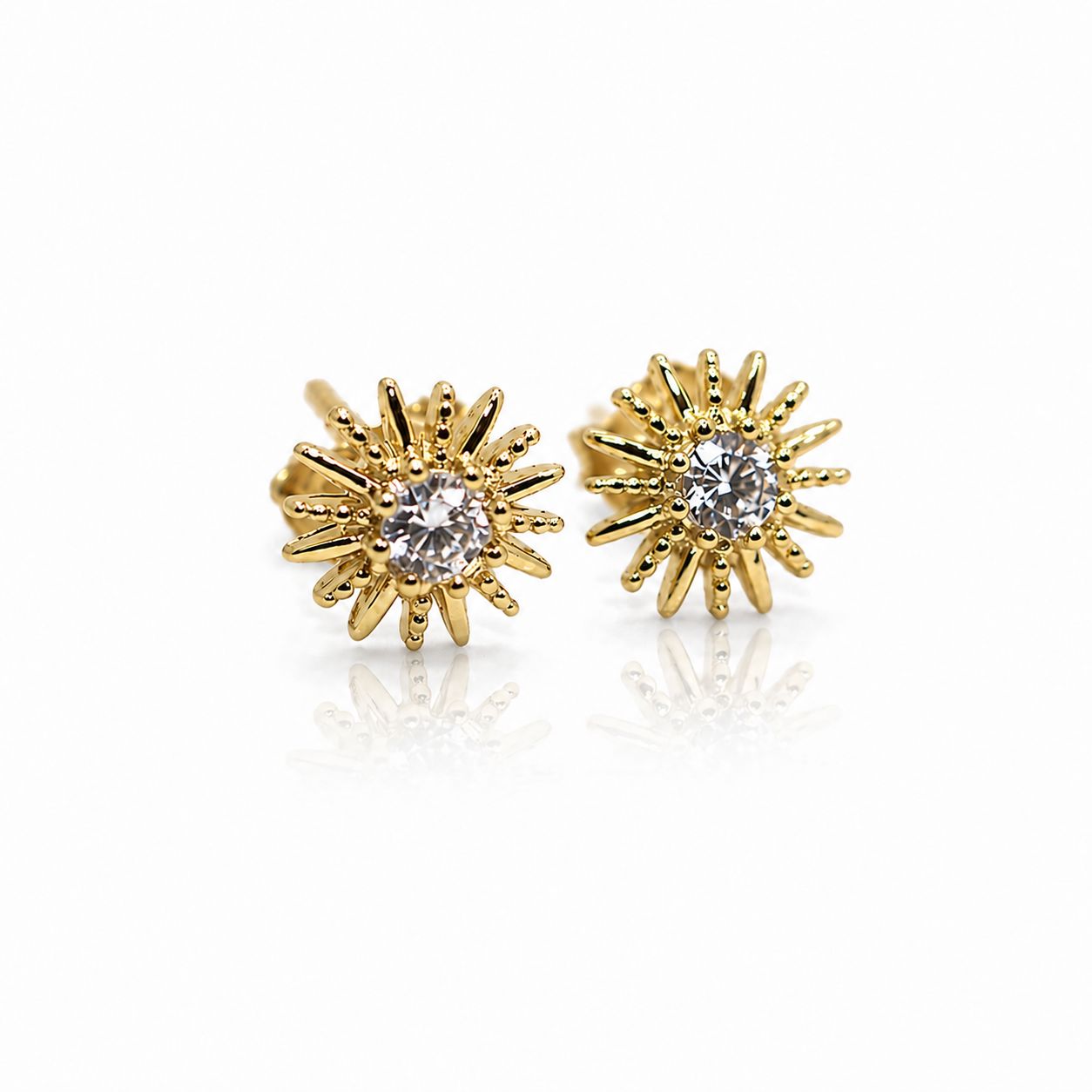 Sun CZ Studs Earrings athenadesigns EGP/5SUN 