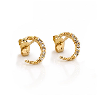 Crescent Moon Studs Earrings Davinci 